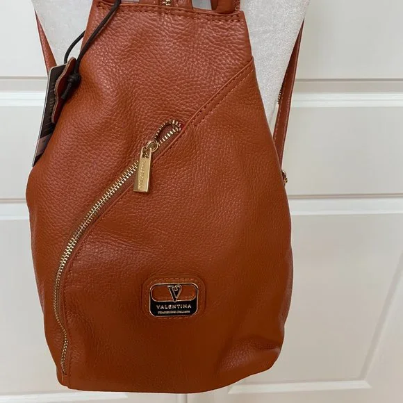 Made In Italy Leather Sling Backpack from VALENTINA - Picture 2 of 9